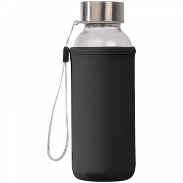 Logotrade promotional item image of: Drinking bottle with neoprene sleeve, Black/White