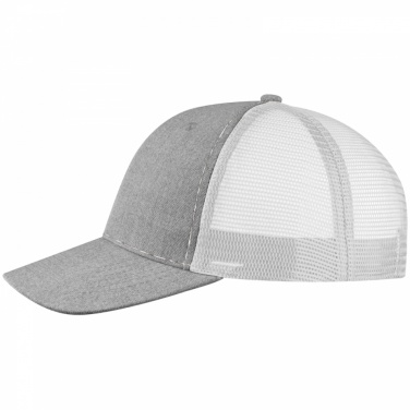 Logo trade promotional giveaways image of: Baseball Cap with net, White