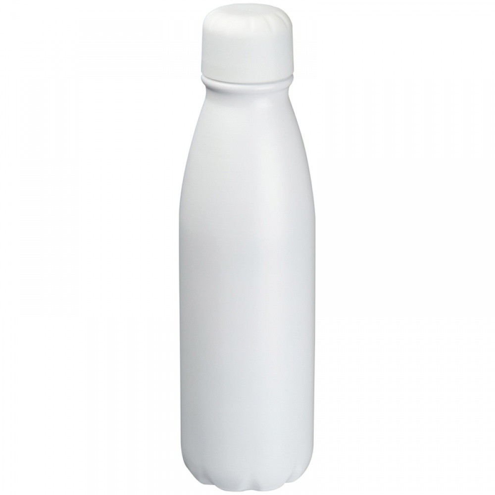 Logo trade advertising product photo of: Aluminium drinking bottle 600 ml, White