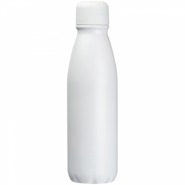 Logo trade advertising products image of: Aluminium drinking bottle 600 ml, White