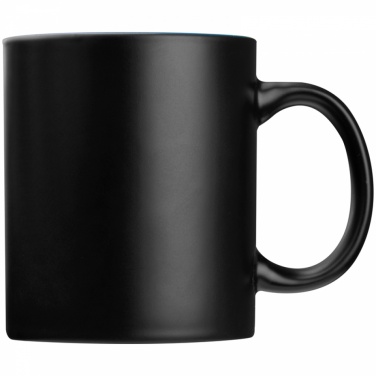 Logotrade promotional merchandise photo of: Black mug with colored inside, blue