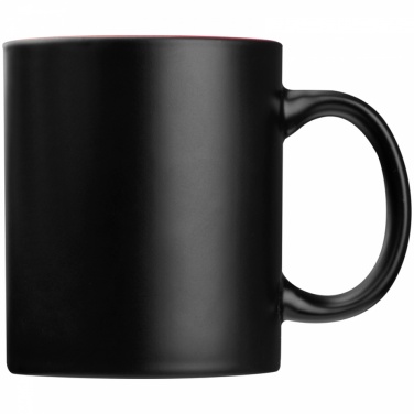 Logotrade promotional gift picture of: Black mug with colored inside, Red