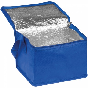 Logotrade promotional item image of: Non-woven cooling bag - 6 cans, Blue