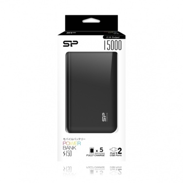 Logotrade promotional gift picture of: Power Bank Silicon Power S150, Black/White