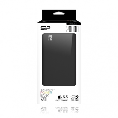 Logo trade corporate gifts picture of: Power Bank Silicon Power S200, Black/White