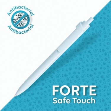Logotrade promotional giveaway picture of: Forte Safe Touch antibacterial ballpoint pen, blue