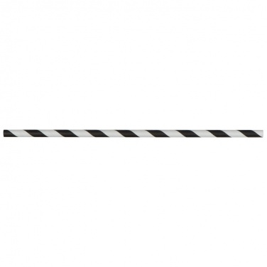 Logotrade promotional merchandise picture of: Set of 100 drink straws made of paper, black-white