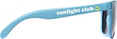 Logotrade business gift image of: Rongo wheat straw sunglasses, light blue