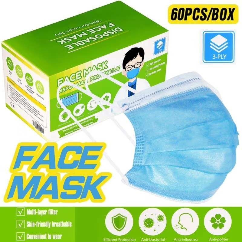 Logo trade advertising product photo of: Medical mask, 3-layer, disposable