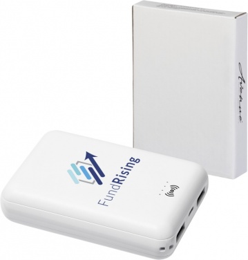 Logotrade promotional items photo of: Dense 5000 mAh wireless power bank, valge