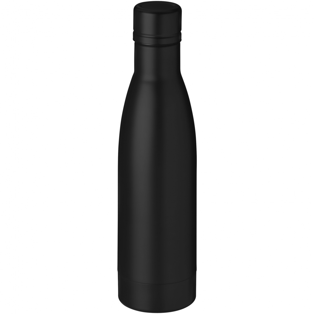 Logo trade promotional merchandise image of: Vasa copper vacuum insulated bottle, 500 ml, black