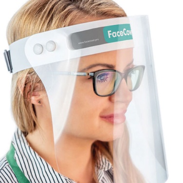 Logo trade advertising products image of: Face cover, transparent