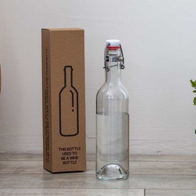 Logotrade promotional product image of: Glass water bottle - rebottled
