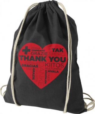 Logotrade corporate gift image of: Oregon cotton premium rucksack, black