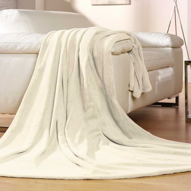 Logotrade promotional product image of: Memphis fleece blanket, white