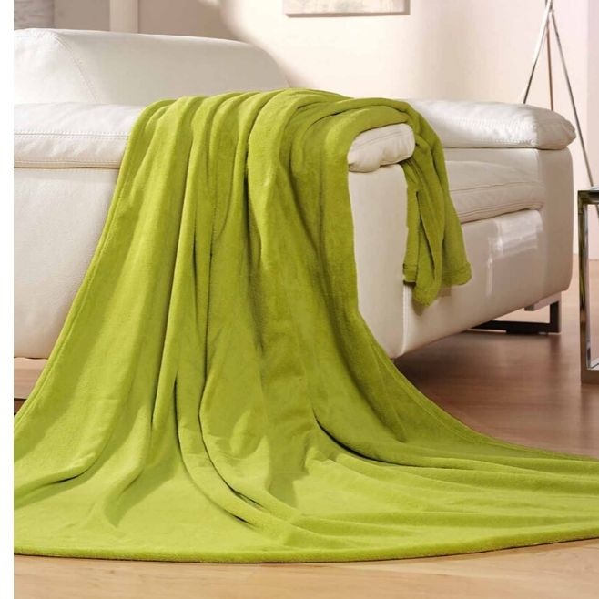 Logo trade corporate gifts picture of: Elegant Memphis blanket, green