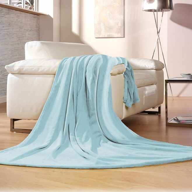 Logotrade promotional giveaways photo of: Memphis soft fleece blanket, blue