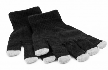 Logo trade promotional merchandise image of: Touch screen gloves, black