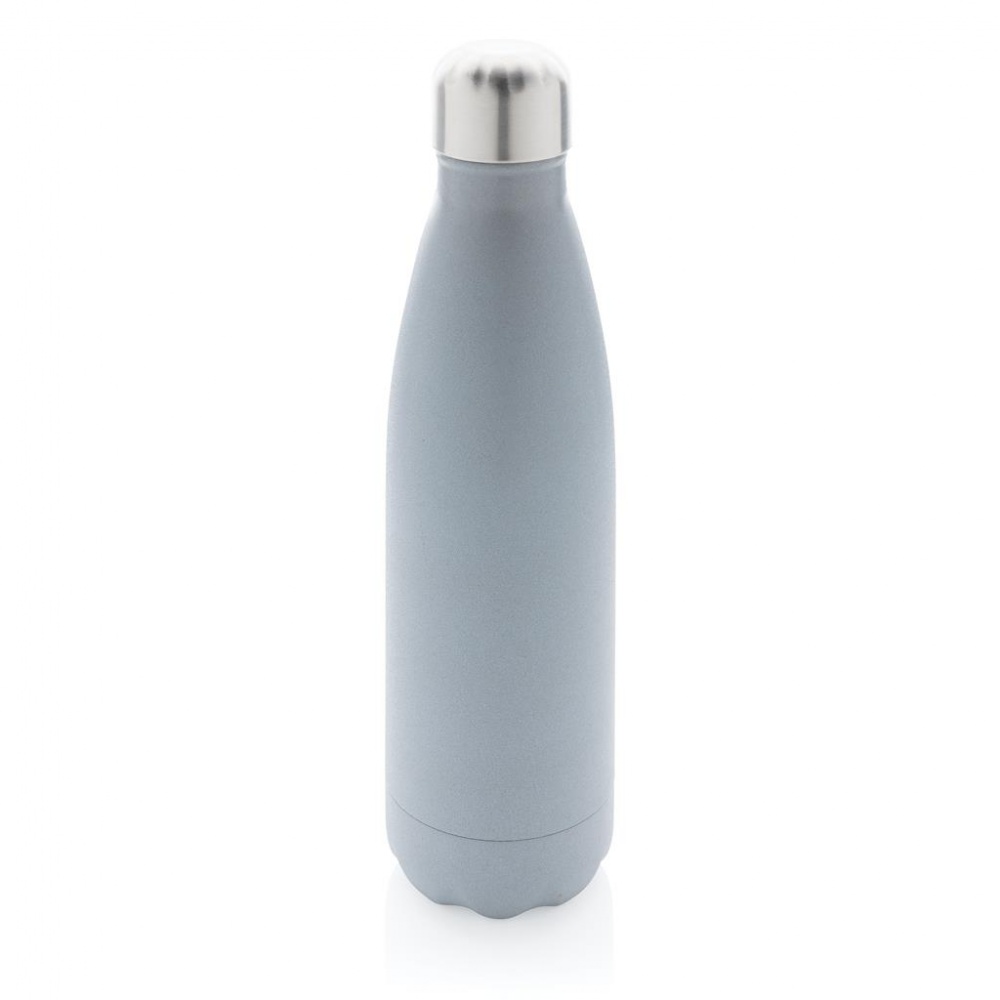 Logo trade promotional products image of: Vacuum insulated reflective visibility bottle, grey