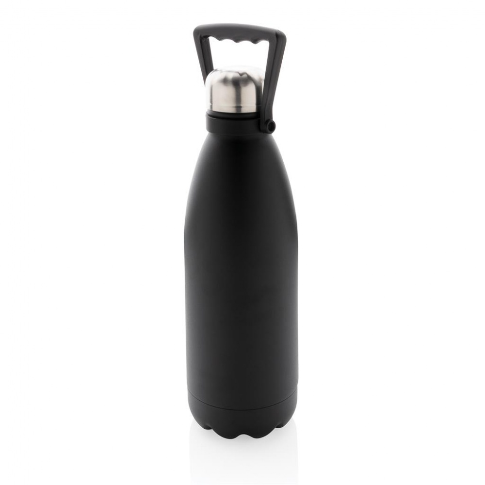 Logotrade business gift image of: ​Large vacuum stainless steel bottle 1.5 L, black