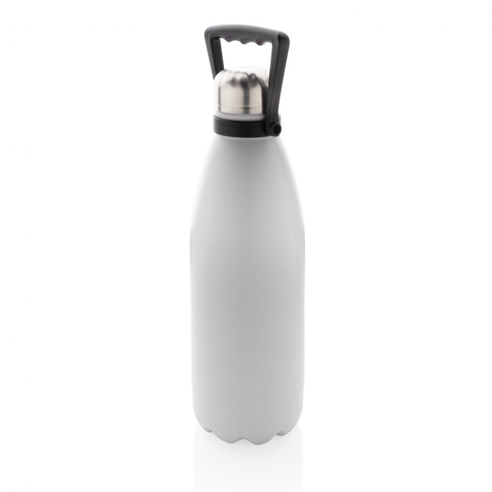 Logotrade promotional product image of: ​Large vacuum stainless steel bottle 1.5L, white