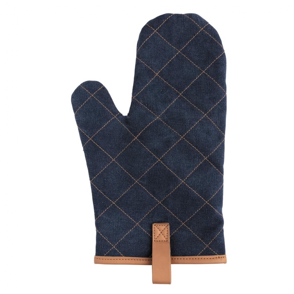 Logo trade corporate gift photo of: Deluxe canvas oven mitt, blue