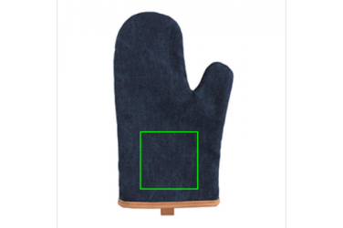 Logo trade promotional products picture of: Deluxe canvas oven mitt, blue