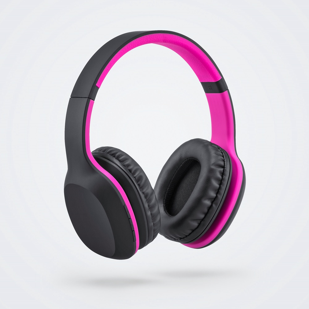 Logotrade promotional giveaway image of: Wireless headphones Colorissimo, pink