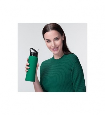 Logotrade promotional gift picture of: WATER BOTTLE & THERMAL MUG SET, green