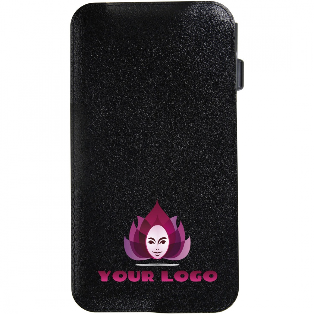 Logotrade corporate gift picture of: Trendy powerbank 4000 mAh ALL IN ONE, black