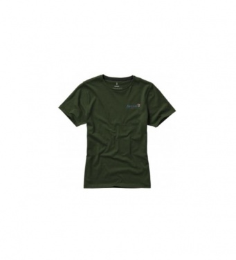 Logo trade corporate gifts image of: Nanaimo short sleeve ladies T-shirt, army green