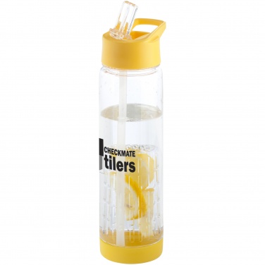 Logo trade promotional gift photo of: Tutti frutti drinking bottle with infuser, yellow