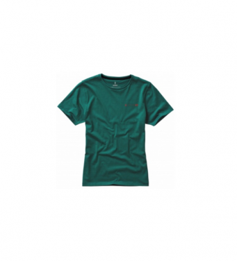Logo trade promotional merchandise photo of: Nanaimo short sleeve ladies T-shirt, dark green