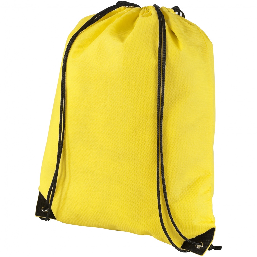 Logo trade promotional items image of: Evergreen non woven premium rucksack eco, light yellow