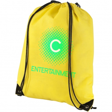 Logo trade corporate gifts image of: Evergreen non woven premium rucksack eco, light yellow