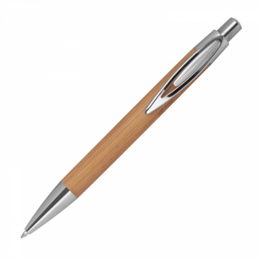 Logotrade corporate gift picture of: #9 Bamboo ballpen with sharp clip, beige