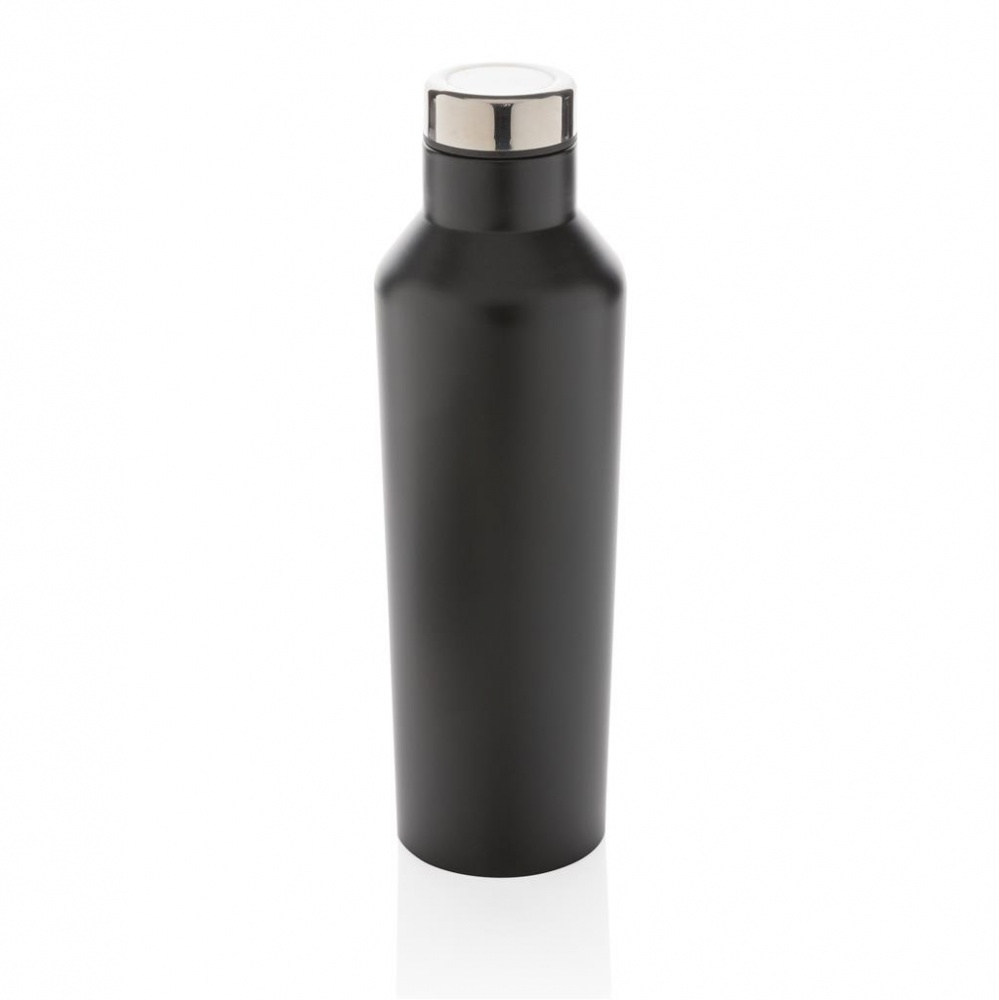 Logotrade corporate gift image of: Modern vacuum stainless steel water bottle, black