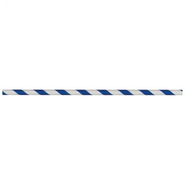 Logo trade promotional merchandise photo of: Set of 100 drink straws made of paper, white blue