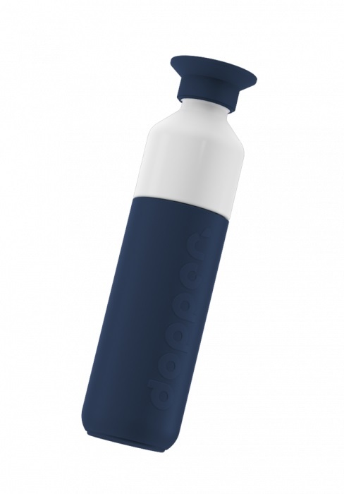 Logo trade promotional products picture of: Dopper water bottle Insulated 350 ml, navy