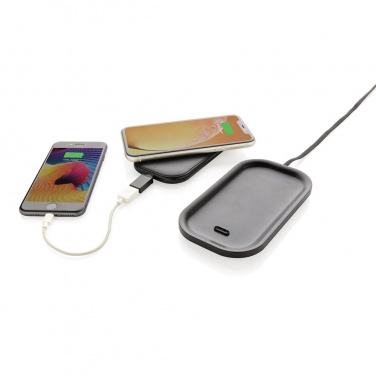 Logotrade promotional merchandise image of: Wireless charging 5.000 mAh powerbank base, black