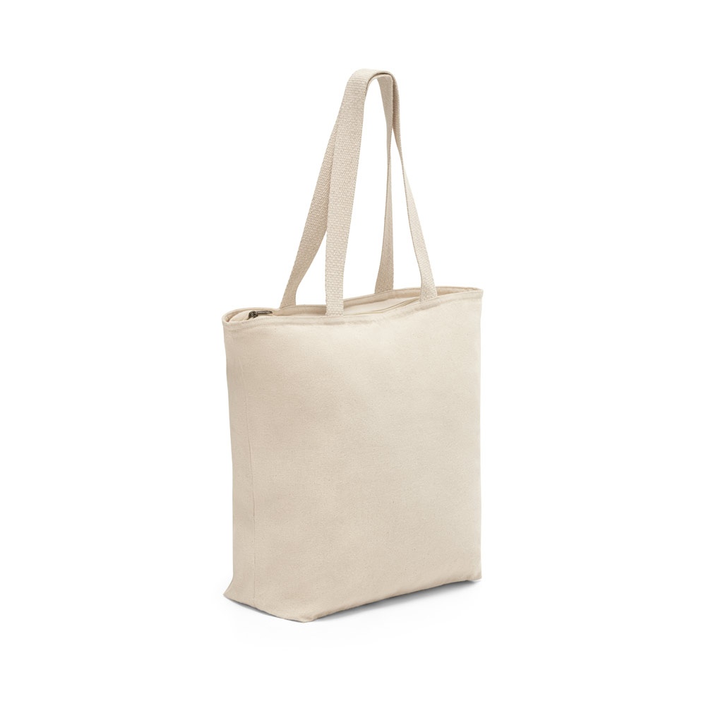 Logotrade promotional merchandise picture of: Hackney 100% cotton bag with zipper, white