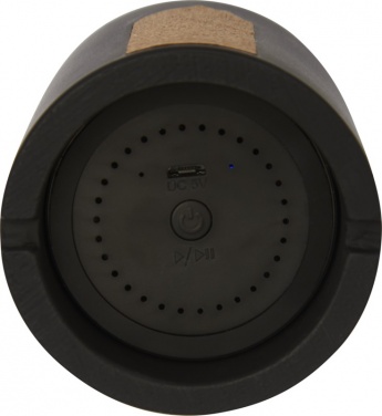 Logotrade promotional gift image of: Roca limestone / cork Bluetooth® speaker, black