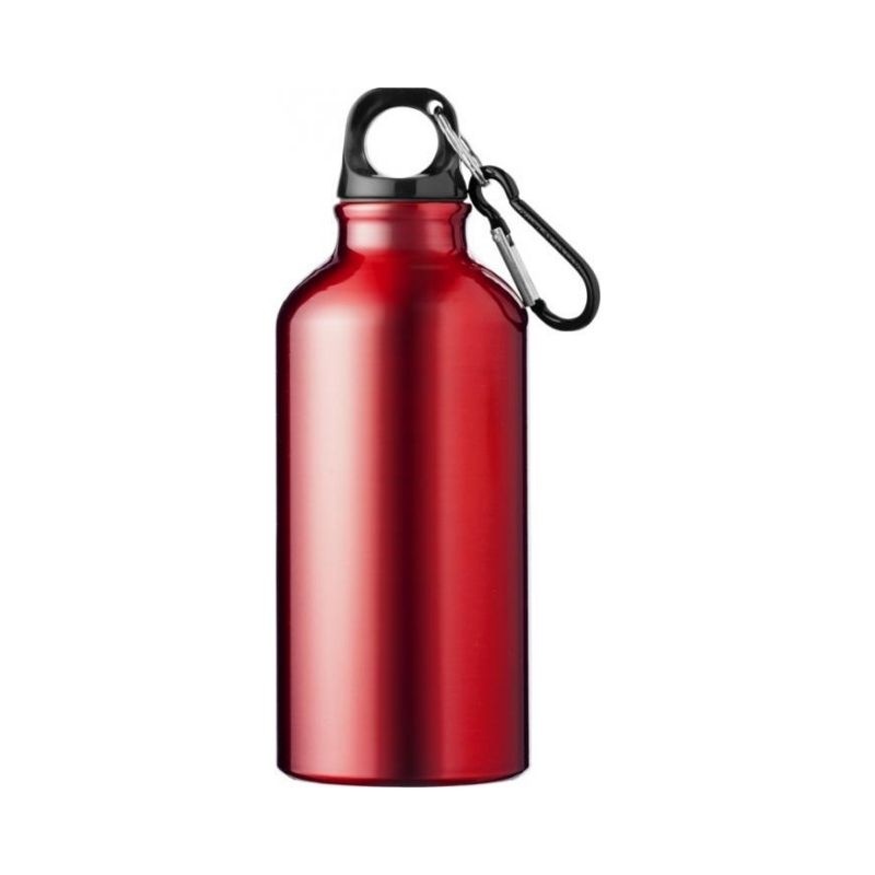 Logotrade promotional merchandise image of: Oregon drinking bottle with carabiner, red