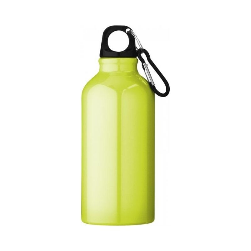 Logo trade promotional product photo of: Oregon drinking bottle with carabiner, neon yellow