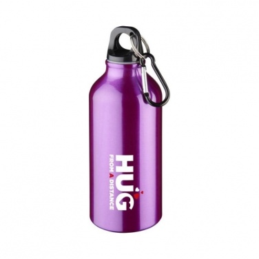 Logotrade business gifts photo of: Oregon drinking bottle with carabiner, purple