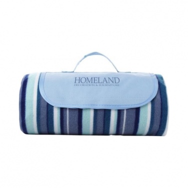 Logotrade corporate gift image of: Riviera picnic blanket, white, blue