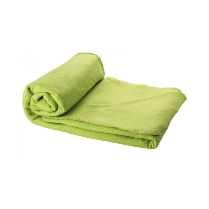 Logo trade advertising product photo of: Huggy blanket and pouch, light green