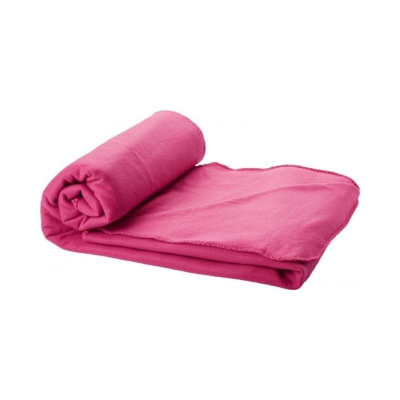 Logo trade promotional gifts picture of: Huggy blanket and pouch, pink