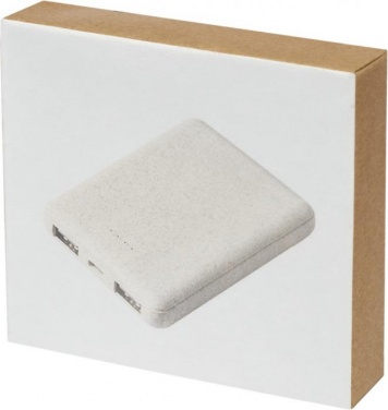 Logotrade promotional giveaway picture of: Asama 5000 mAh wheat straw power bank, beige
