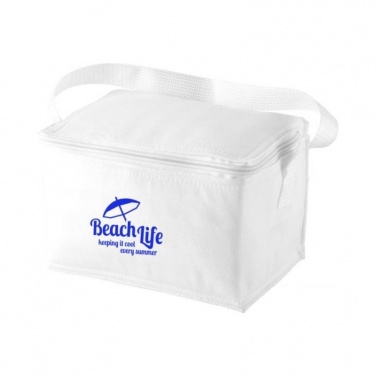 Logo trade promotional merchandise image of: Spectrum 6-can cooler bag, white